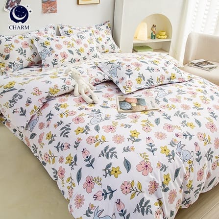 CHARM ชุดผ้าปูที่นอน + ผ้านวม 3.5 ฟุต 4 ชิ้น ลาย RABBIT TALE คอลเลคชั่น DREAMY_1